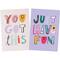 JAM Paper Fun Doodle Phrases Hardcover Notebook, 2ct.